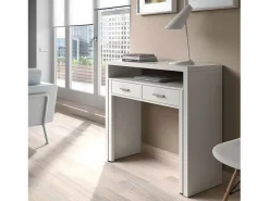 Mesa escritorio extensible con 2 cajones - L100 cm - Consola^Loungitude Best