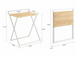 Sobuy Mesa Escritorio Plegable Mesa Ordenador, Compacto sin ensamblaje Escritorio para Computadora Mesa de Estudio FWT88-WN ES Blanco New