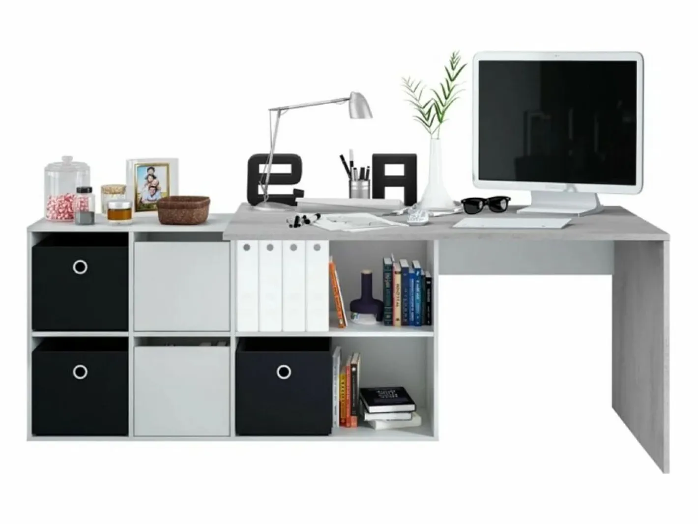 Loungitude Mesa escritorio reversible Office Blanco Clearance