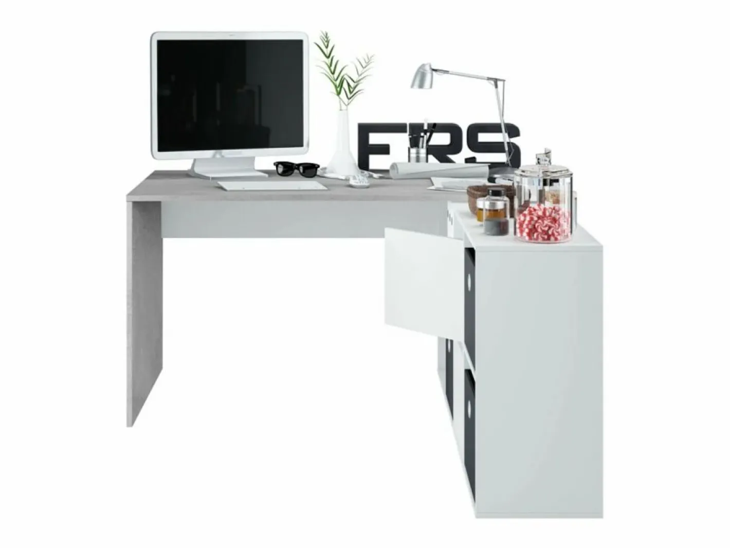 Loungitude Mesa escritorio reversible Office Blanco Clearance