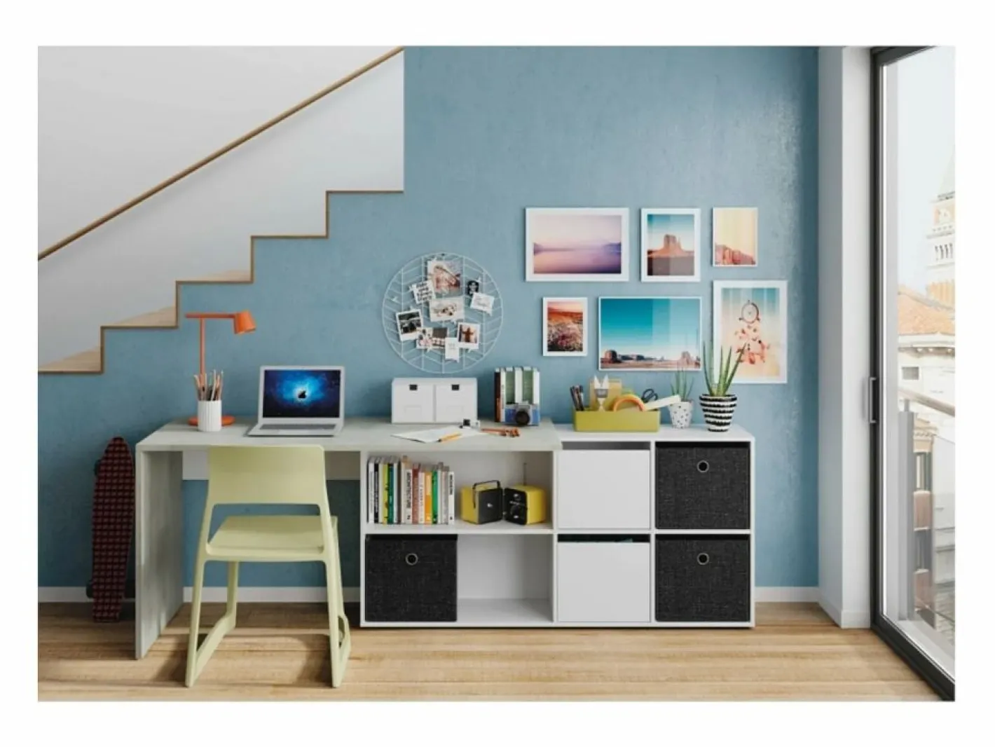 Loungitude Mesa escritorio reversible Office Blanco Clearance