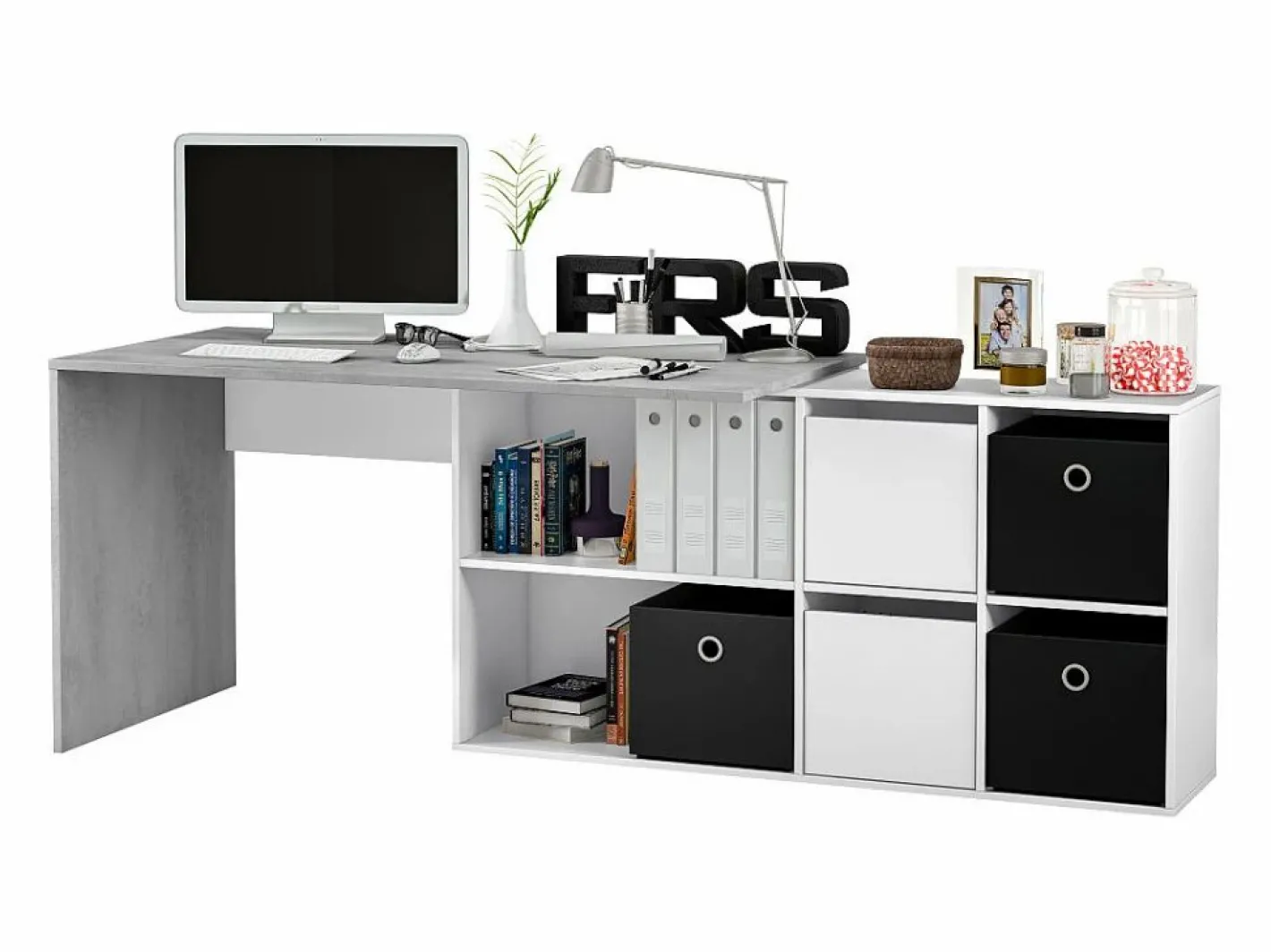 Loungitude Mesa escritorio reversible Office Blanco Clearance