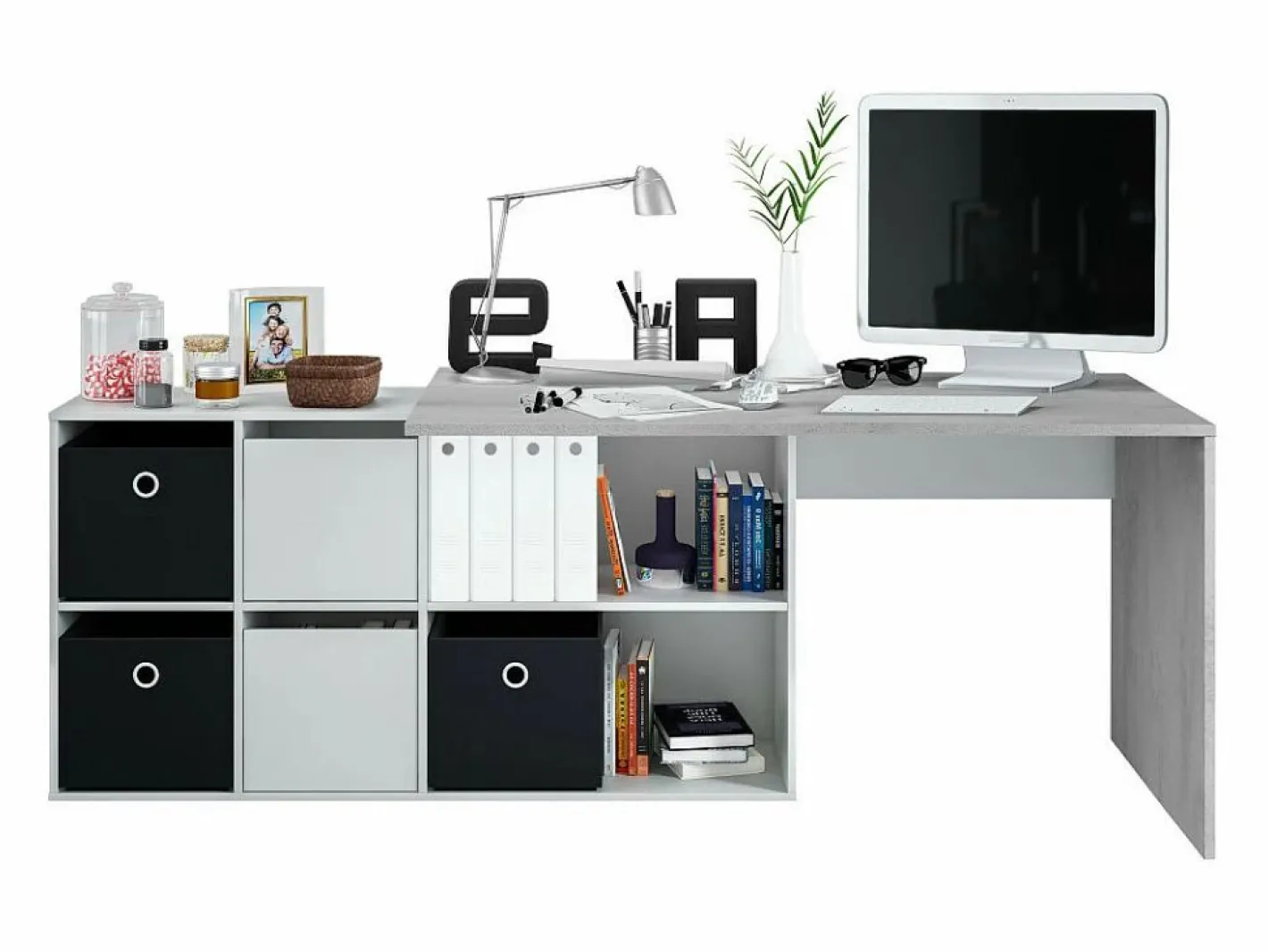 Loungitude Mesa escritorio reversible Office Blanco Clearance