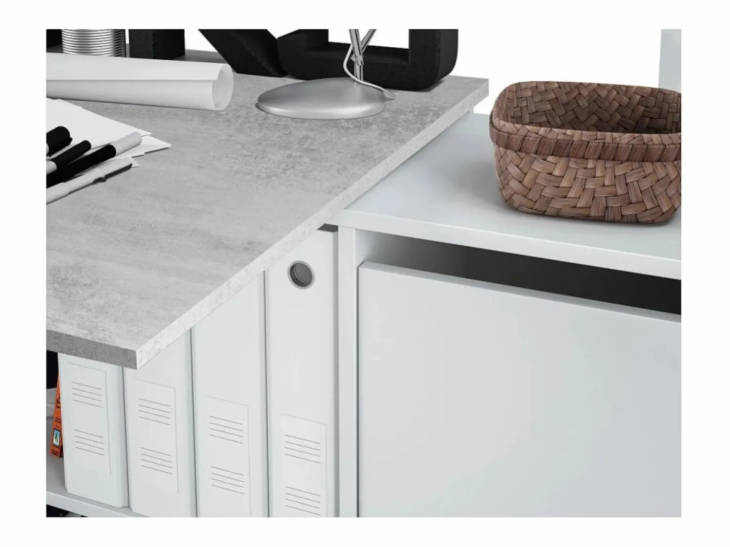 Loungitude Mesa escritorio reversible Office Blanco Clearance