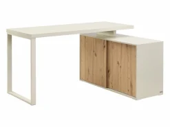 Mesa esquinera con almacenamiento en MDF beige y natural - LONAMI^Vente-unique Hot