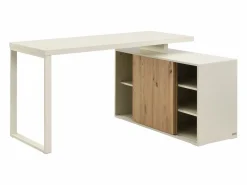 Mesa esquinera con almacenamiento en MDF beige y natural - LONAMI^Vente-unique Hot