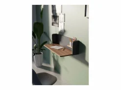 Mesa estudio para colgar Mod-Roman acabado nogal/grafito, 35 x 90 x 25 cm (fondo x ancho x^ New