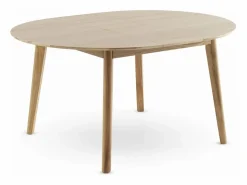 Mesa extensible 120/150 con patas de hevea con sobre chapado en roble^ New
