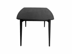 Miliboo Mesa Extensible|Mesa De Comedor|Mesa extensible con extensiones integradas rectangular de madera negra de roble L180-230 cm FIFTIES