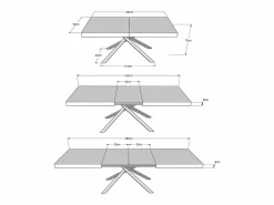 Mesa extensible 180/284x90 cm Karida roble natural patas antracita^Ityhome Clearance