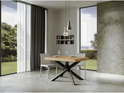 ITAMOBY Mesa extensible 130/234x90 cm Volantis roble natural patas antracita Color natural claro Online