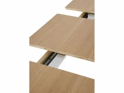 Mesa extensible 160/200x90 patasde hevea con sobre chapado en roble^ Sale