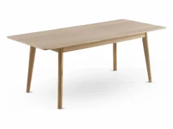 Mesa extensible 160/200x90 patasde hevea con sobre chapado en roble^ Sale