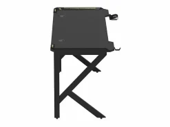 Mesa gamer LED de carbono con soporte para auriculares y bebidas 120x60 Sportbot LED 120 -^ Outlet