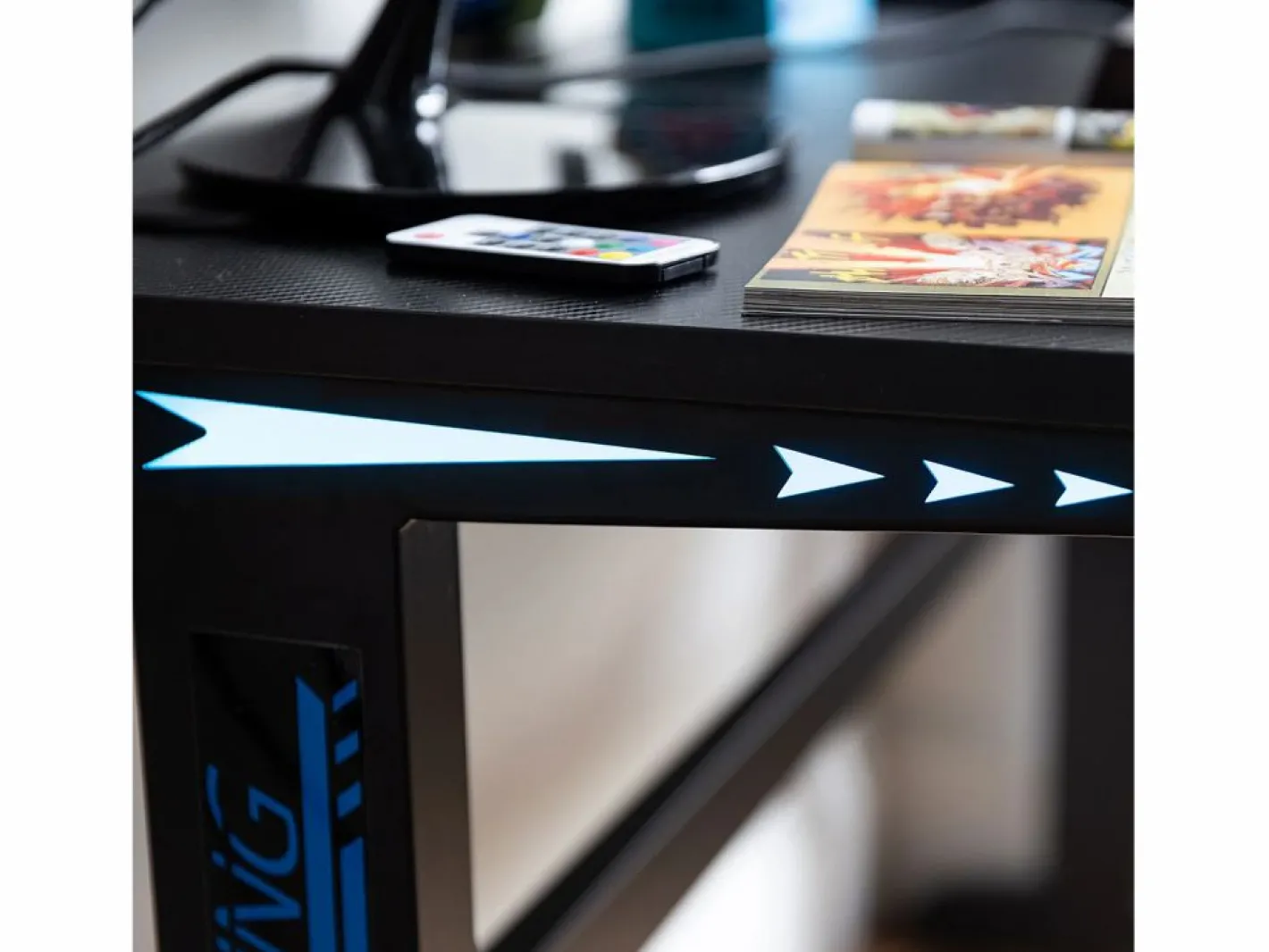 Happy Garden Mesa gaming con LED ALICE Negro Best