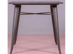 Nest Dream Escritorio Secreter|Mesa industrial de acero envejecido y madera oscura - Bistro - Antique