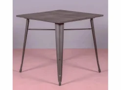 Nest Dream Escritorio Secreter|Mesa industrial de acero envejecido y madera oscura - Bistro - Antique