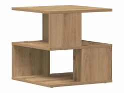 Clicnbuy Mesa lateral Roble artisan 40 x 40 x 40 cm Madera contrachapada Marru00f3n Hot