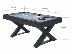 Mesa multi-juegos de madera negra ping-pong y billar TEXAS^Concept-Usine New