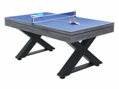 Concept-Usine Billar|Mesa multi-juegos de madera ping-pong y billar TEXAS