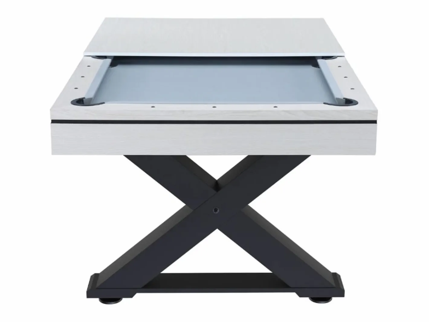 Concept-Usine Mesa multi-juegos de madera blanca para ping-pong y billar TEXAS Blanco New