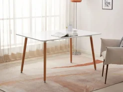 Saldosystocks Mesa Nordica de Comedor o Cocina Moritz 140cm Blanco Discount