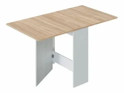 Mesa plegable blanca y madera clara - Al.78 cm - Fly^Loungitude