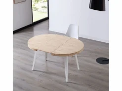 Mesa Redonda Extensible Bali Roble Nordish 76x100-180 cm^