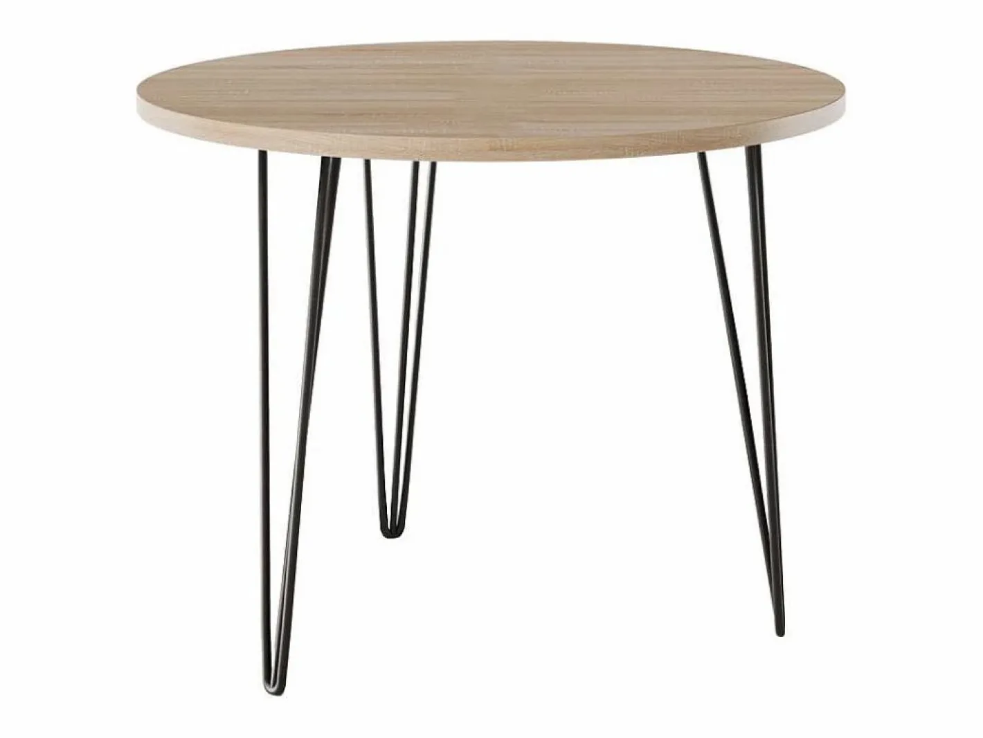 Mesa redonda MIKA Ø90 cm para cocina, salón, comedor Roble Sonoma Marru00f3n Online