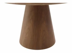 Vente-unique Mesa redonda para 4 comensales de MDF - Natural oscuro - ANTALIZA Color natural oscuro Best
