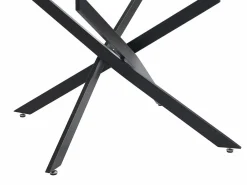 Vente-unique Mesa redonda para 6 personas de vidrio templado y metal negro - Transparente - COSIMA Transparente / Negro Discount
