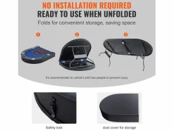Mesa SucceBuy de Poker Plegable Ovalada para 8 Jugadores de 183cm, Blackjack de Casino y Texas Holdem^ Best