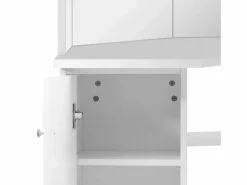 vidaxl Tocador|Mesa tocador de maquillaje de esquina blanca