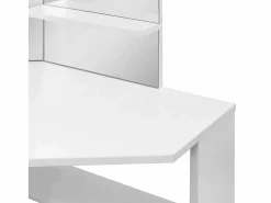 vidaxl Tocador|Mesa tocador de maquillaje de esquina blanca