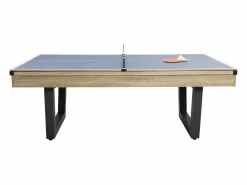 Mesa transformable Billar y ping-pong, color natural claro y negro, Ancho 213,4,MELIAN^Vente-unique New