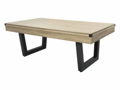 Mesa transformable Billar y ping-pong, color natural claro y negro, Ancho 213,4,MELIAN^Vente-unique New