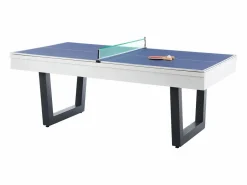 Vente-unique Mesa transformable Billar y Ping-pong, color blanco y negro, L213,4, MELIAN Negro / Color natural claro / Blanco Online