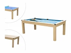 Mesa transformable en billar y ping-pong BALTHAZAR - Azul^Vente-unique Discount