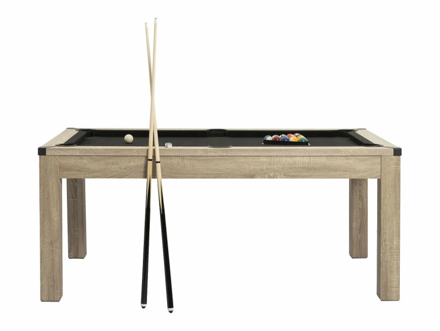 Vente-unique Billar|Mesa transformable en billar y ping-pong, , Ancho 182 x Prof. 102 x Alt. 80 cm, HENK