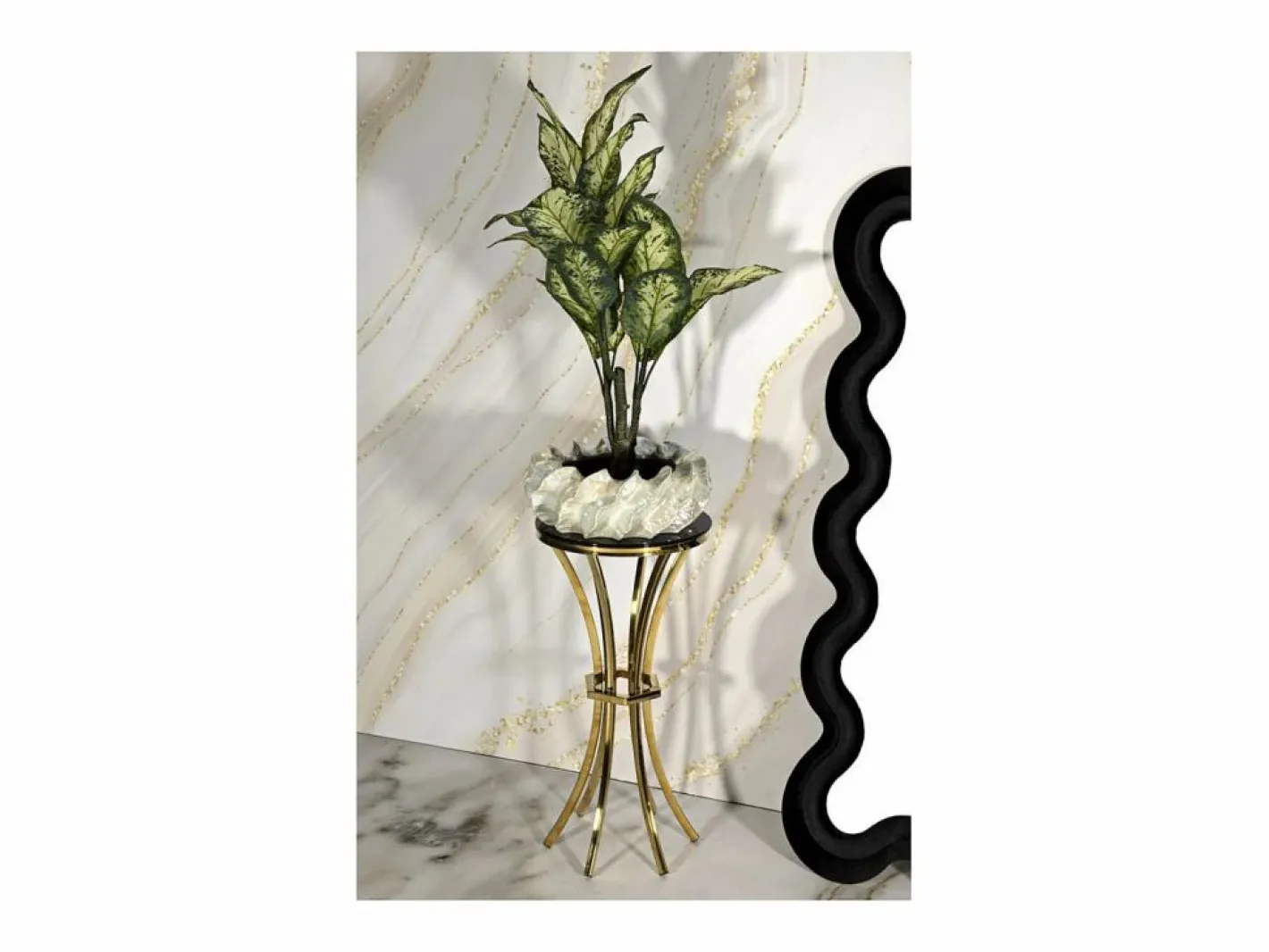 Mesa VKH880, Oro, 40x40x81 cm, Kendra Home^ Clearance