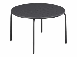 MYLIA Comedores De Jardín|Mesa y sillas de jardín de metal mesa y 6 sillas apilables - MIRMANDE de