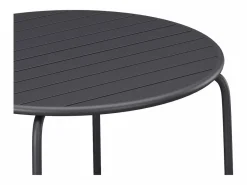 MYLIA Comedores De Jardín|Mesa y sillas de jardín de metal mesa y 6 sillas apilables - MIRMANDE de