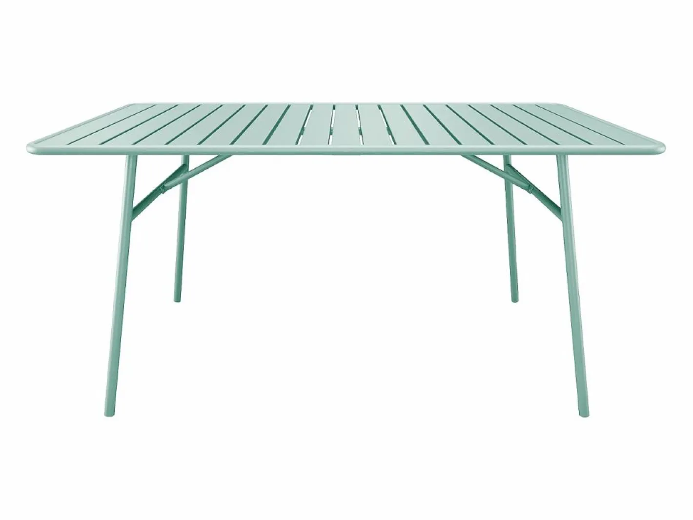 Mesa y sillas de jardín de metal mesa y 8 sillas apilables - MIRMANDE de^MYLIA Outlet