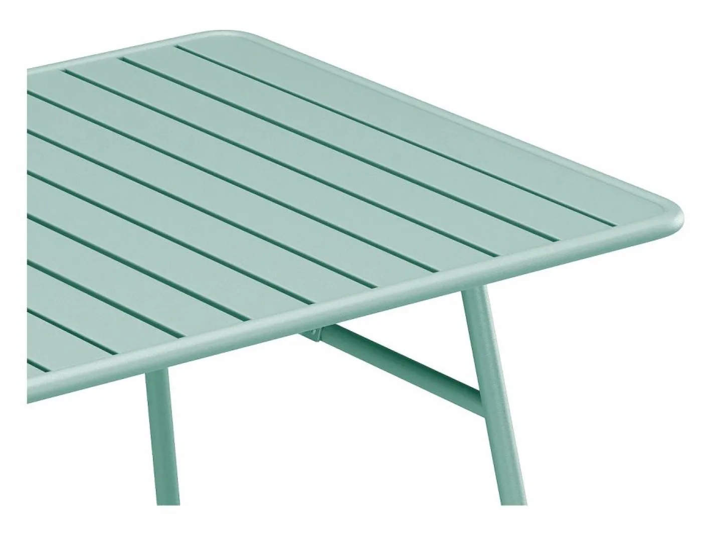 Mesa y sillas de jardín de metal mesa y 8 sillas apilables - MIRMANDE de^MYLIA Outlet