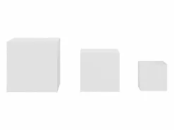 Clicnbuy Mesas auxiliares 3 piezas aglomerado Blanco Sale