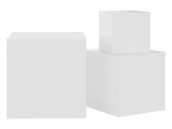 Clicnbuy Mesas auxiliares 3 piezas aglomerado Blanco Sale