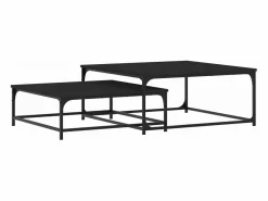 Mesas de centro apilables 2 piezas madera de ingeniería^Clicnbuy Online