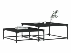Mesas de centro apilables 2 piezas madera de ingeniería^Clicnbuy Online