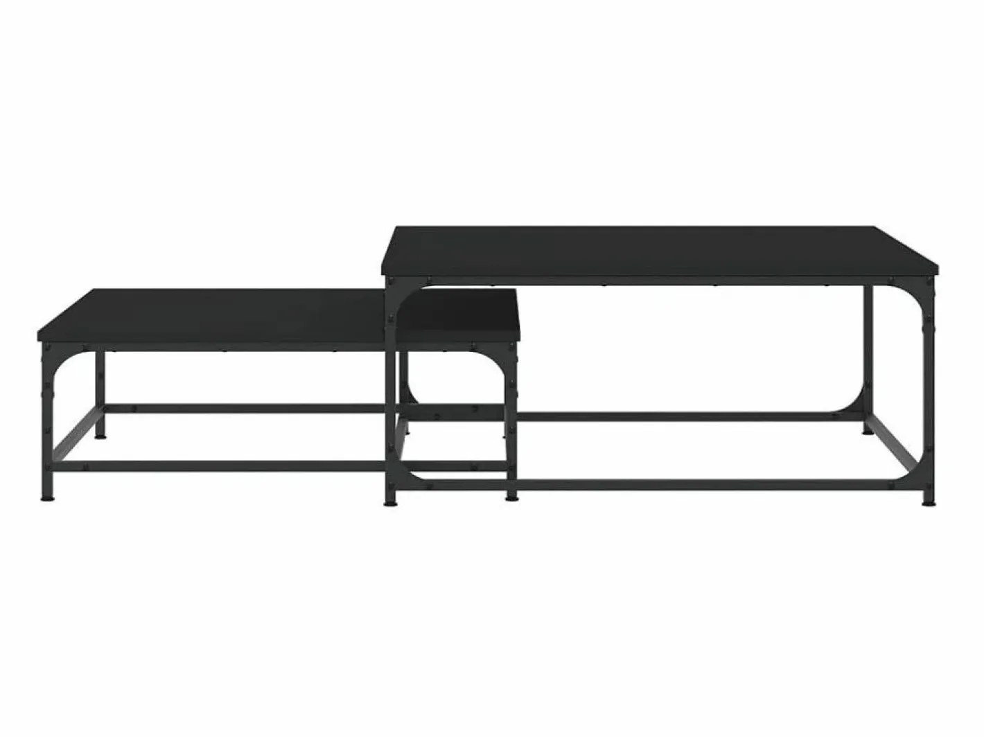 Mesas de centro apilables 2 piezas madera de ingeniería^Clicnbuy Online