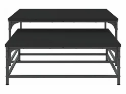 Mesas de centro apilables 2 piezas madera de ingeniería^Clicnbuy Online